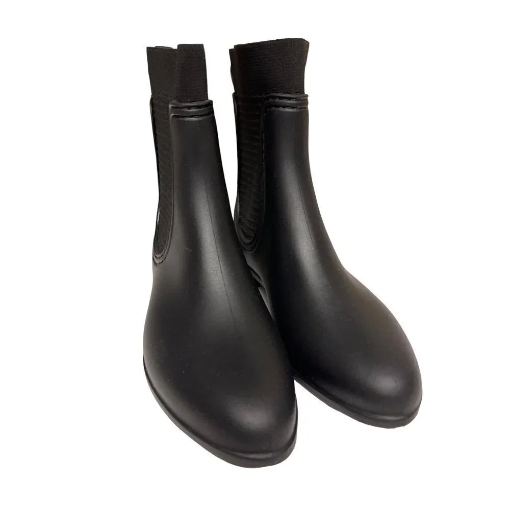 Catherine Malandrino Chelsea Rainboot Black Pull On Size 8 39